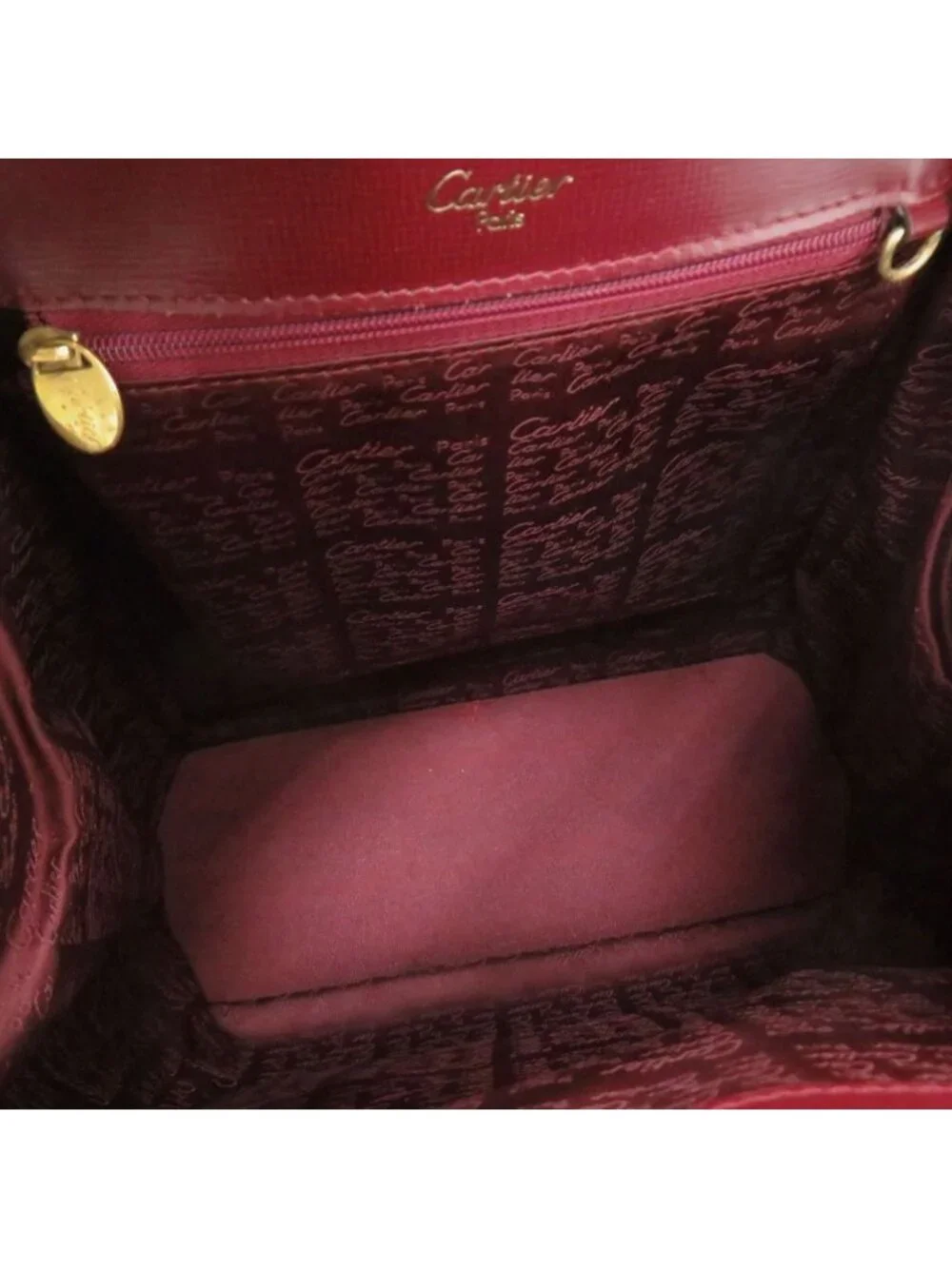 Cartier Must Line Leather Bordeaux Backpack